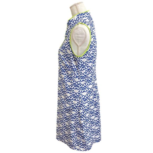 Sleeveless Dress Tunic Neckline Sheath Blue Green Golf Tennis 8 Vince Camuto GUC - Picture 3 of 10